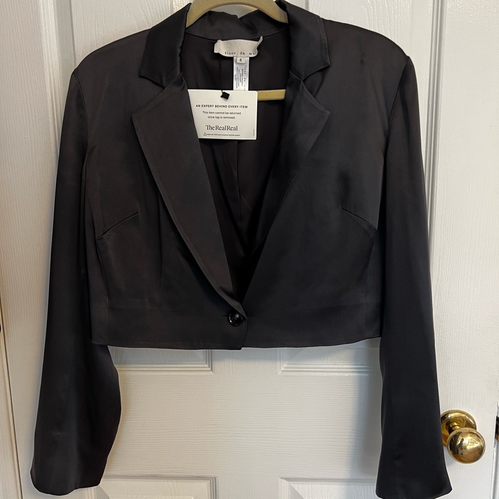 100% Silk Cropped Blazer